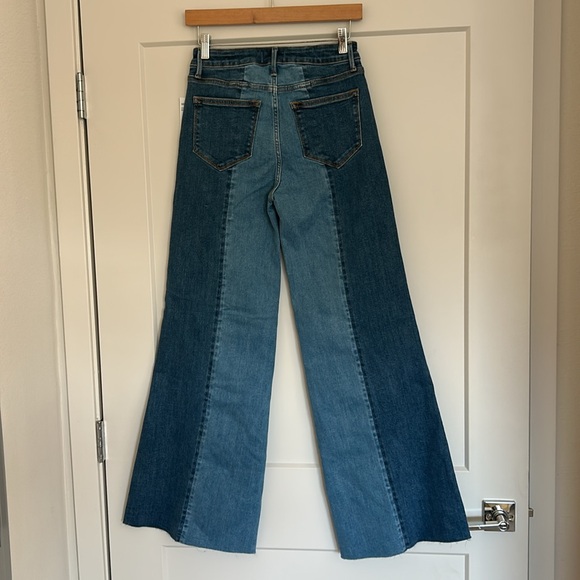 DRIFTWOOD TWO TONE WIDE LEG DENIM JEANS PANTS SIZE 28 MSRP 148.00 NWT - Picture 7 of 11